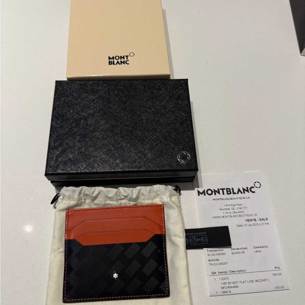 Montblanc Black and Orange Key Card Holder